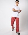 Shop Men's Red Ek Sip All Over Printed Pyjamas-Full