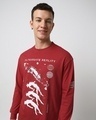 Shop Men's Red Evolution Graphic Printed Oversized T-shirt