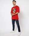 Shop Men's Red Fighter Z Graphic Printed Oversized T-shirt-Design
