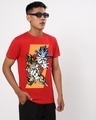 Shop Men's Red Fighter Z Graphic Printed T-shirt-Front
