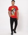 Shop Men's Red Fighter Z Graphic Printed T-shirt-Design