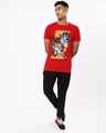 Shop Men's Red Fighter Z Longline Graphic Printed T-shirt-Design