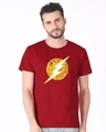 Shop Men's Red Flash Doodle Logo (FL) Printed T-shirt-Front