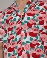 Shop Men's White & Red Floral Printed Relaxed Fit Shirt