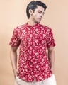 Shop Men's Red Floral Printed Shirt-Front