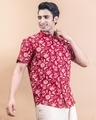 Shop Men's Red Floral Printed Shirt-Design