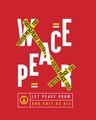 Shop Men's Red Foster Peace Typography T-shirt-Full