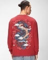 Shop Men's Red Free Spirit Graphic Printed Oversized T-shirt-Front