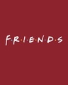 Shop Men's Red Friends Logo (FRL) Typography T-shirt-Full