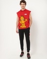 Shop Men's Red Garfield Oversized Hoodie Vest-Design