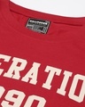 Shop Men's Red Generation Typography Oversized T-shirt