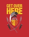 Shop Men's Red Get Over Here Hoodie T-shirt-Full