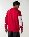 Shop Men's Red Typography Oversized Sweatshirt-Full