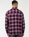 Shop Men's Burgundy & Grey Checked Oversized Shirt-Design