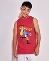 Shop Men's Red Groovin Graphic Printed Boxy Fit Vest-Front
