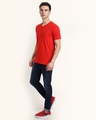 Shop Men's Red Half Sleeve V Neck T-shirt-Full