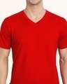 Shop Men's Red Half Sleeve V Neck T-shirt