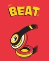 Shop Men's Red Headphone Beat Graphic Printed T-shirt-Full