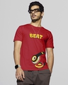 Shop Men's Red Headphone beats Graphic Printed T-shirt-Front