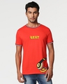 Shop Men's Red Headphone Beats Graphic Printed T-shirt-Front