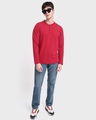Shop Men's Red Henley T-shirt-Full