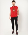 Shop Men's Red Hola Peter Graphic Printed Oversized Hoodie Vest