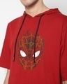 Shop Men's Red Hola Peter Hoodie Graphic Printed Oversized T-shirt