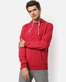 Shop Men's Red Hooded Sweatshirt-Front