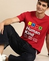 Shop Men's Red Human Kind Typography T-shirt-Design