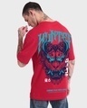 Shop Men's Red Hunter Graphic Printed Oversized T-shirt-Front