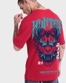 Shop Men's Red Hunter Graphic Printed Oversized T-shirt-Front