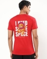 Shop Men's Red I Need Some Space Teddy Graphic Printed T-shirt-Design