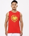 Shop Men's Red Iron Man Graphic Printed Vest-Front