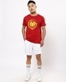Shop Men's Red Iron Man Mask T-shirt-Full
