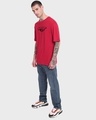 Shop Men's Red Kaboom Graphic Printed Oversized T-shirt