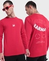 Shop Men's Red Karma Circles Typography T-shirt-Front