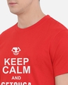 Shop Men's Red Keep Calm Typography T-shirt
