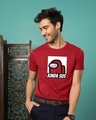 Shop Men's Red Kinds Sus Imposter Printed T-shirt-Front