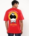 Shop Men's Red Kung Fu Panda Graphic Printed Oversized T-shirt-Design