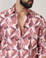 Shop Men's Red & Lavender All Over Abstract Printed Shirt
