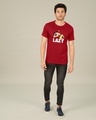 Shop Men's Red Lazy Shinchan Graphic Printed T-shirt-Design