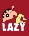 Shop Men's Red Lazy Shinchan Graphic Printed T-shirt-Full