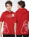 Shop Men's Red Lord Vader Oversized Hoodie T-shirt-Front