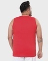 Shop Men's Red Marvel Typography Plus Size Vest-Design