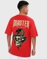 Shop Men's Red Master Graphic Printed Oversized T-shirt-Design