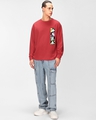 Shop Men's Red Mickey Faces Graphic Printed Oversized T-shirt-Design
