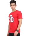 Shop Men's Red Mickey Mouse Go 28 Typography T-shirt-Full