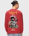Shop Men's Red Money Mind Graphic Printed Oversized T-shirt