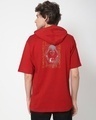 Shop Men's Red Moon Knight Back Graphic Printed Oversized Hoodie T-shirt-Design