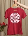 Shop Men's Red Mosiac Printed Cotton T-shirt-Design